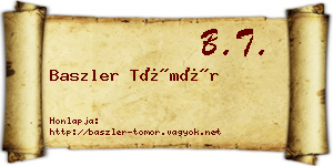 Baszler Tömör névjegykártya